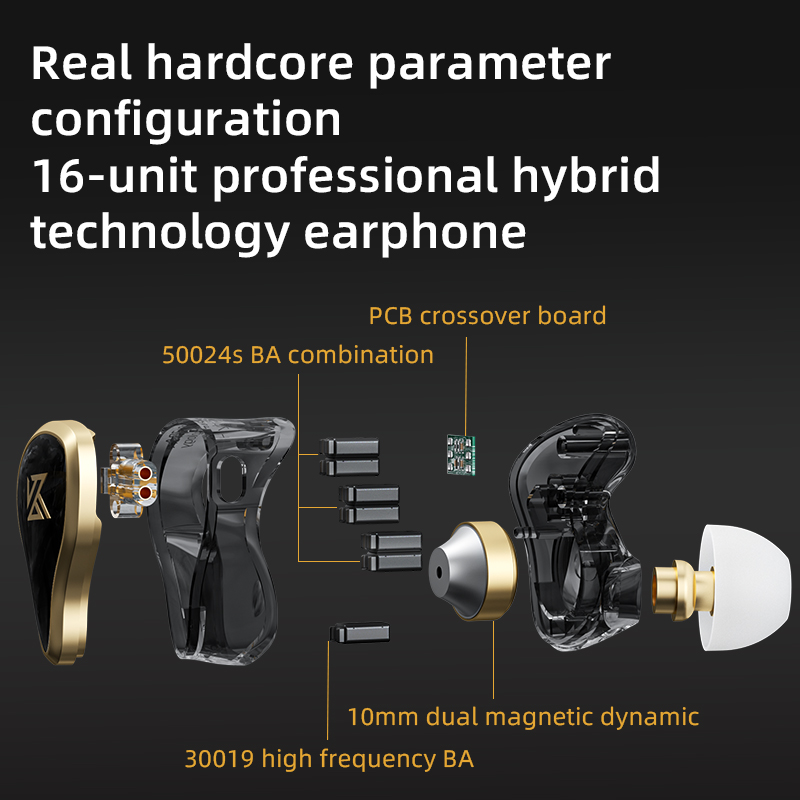 KZ ZAS Metal Wired Earphone 16 - Audiophile Headphone Wired 评论和价格