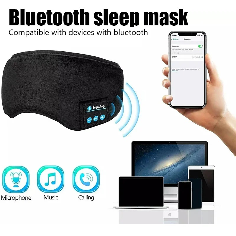 3D Eye Mask Bluetooth Headphon - Bluetooth Headset On Ear 评论和价格