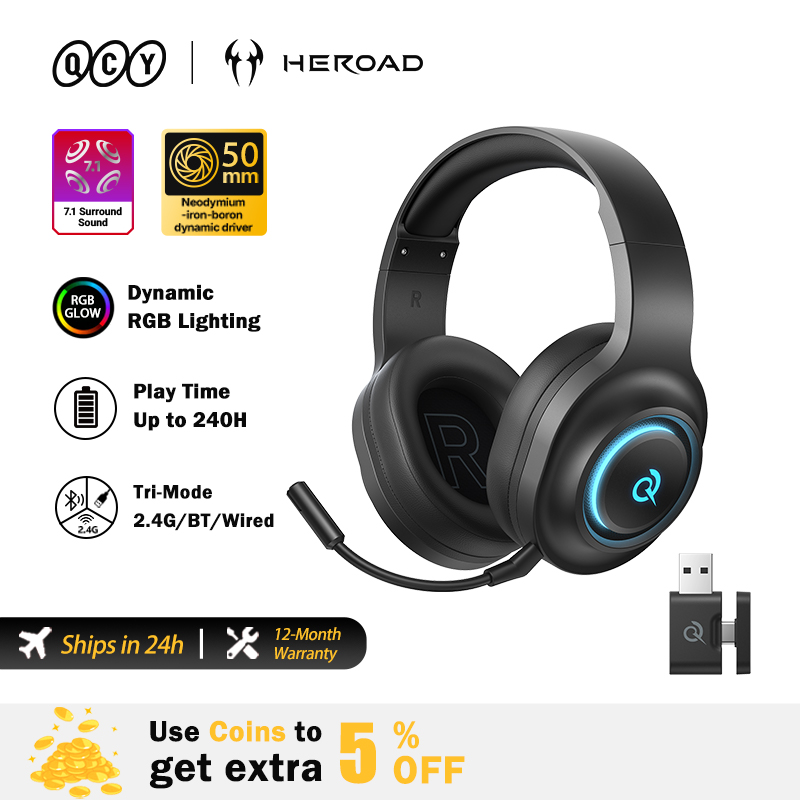 QCY Heroad V200 Gaming Headset - Gaming Headset Rgb 评论和价格
