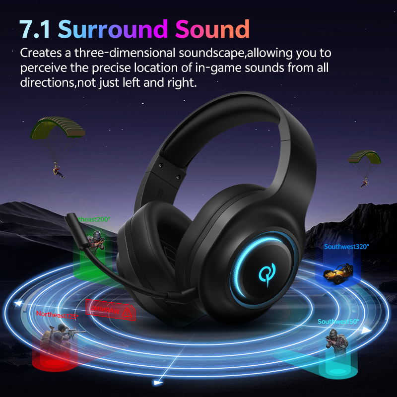 QCY Heroad V200 Gaming Headset - Gaming Headset Rgb 评论和价格