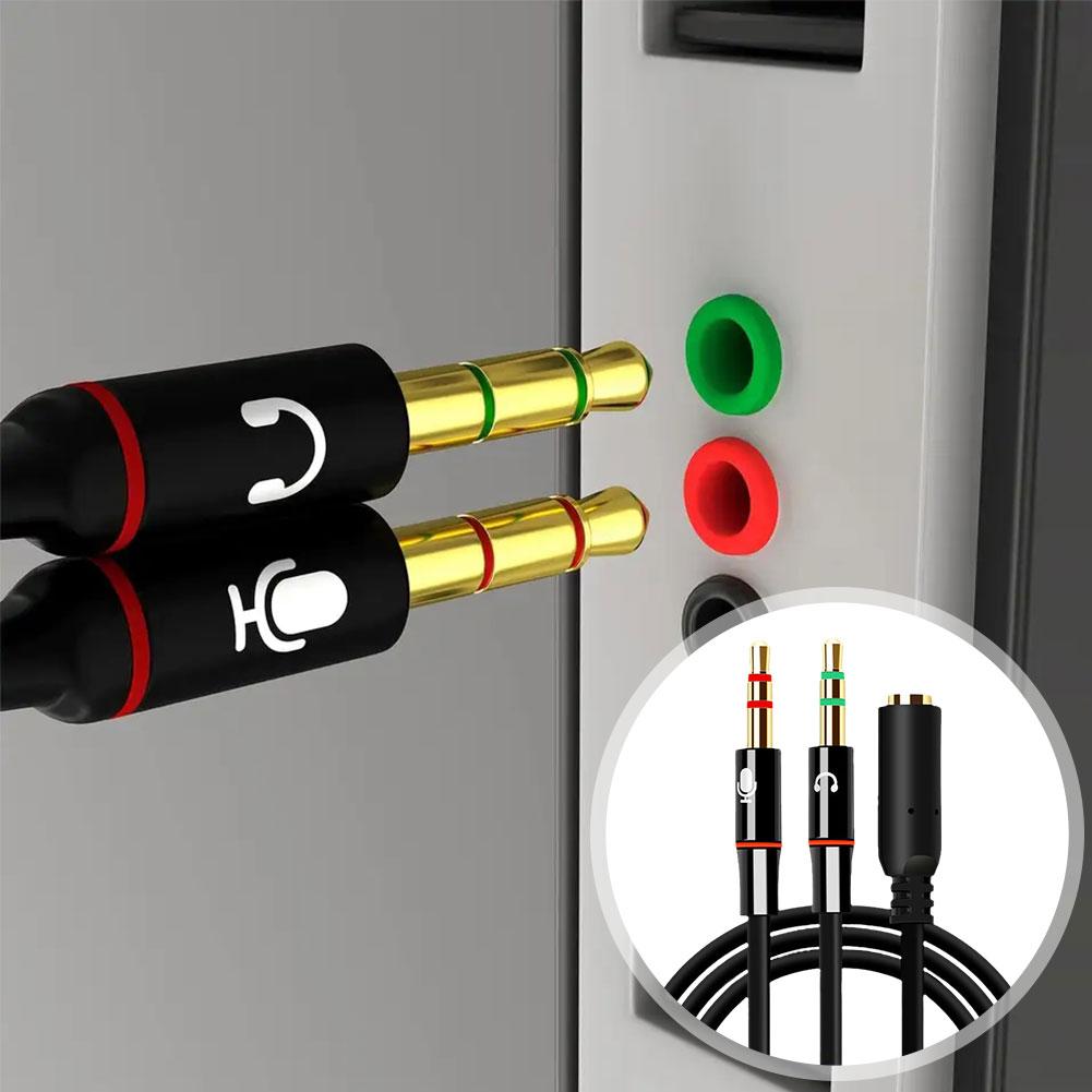 Headphone Microphone Audio Con - Audio Splitter Y 评论和价格