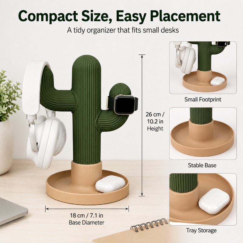 Minimalist Cactus Headset Stan - Headphone Stand Desk 评论和价格